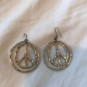 Peace sign earrings